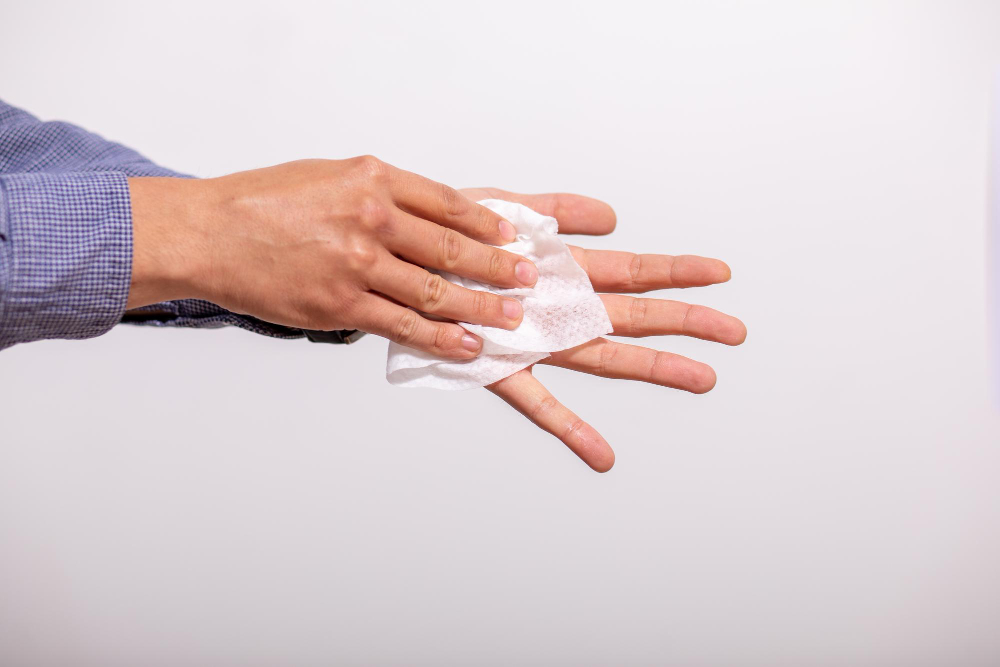 Ilustración de la simpatectomía torácica endoscópica para tratar la hiperhidrosis palmar